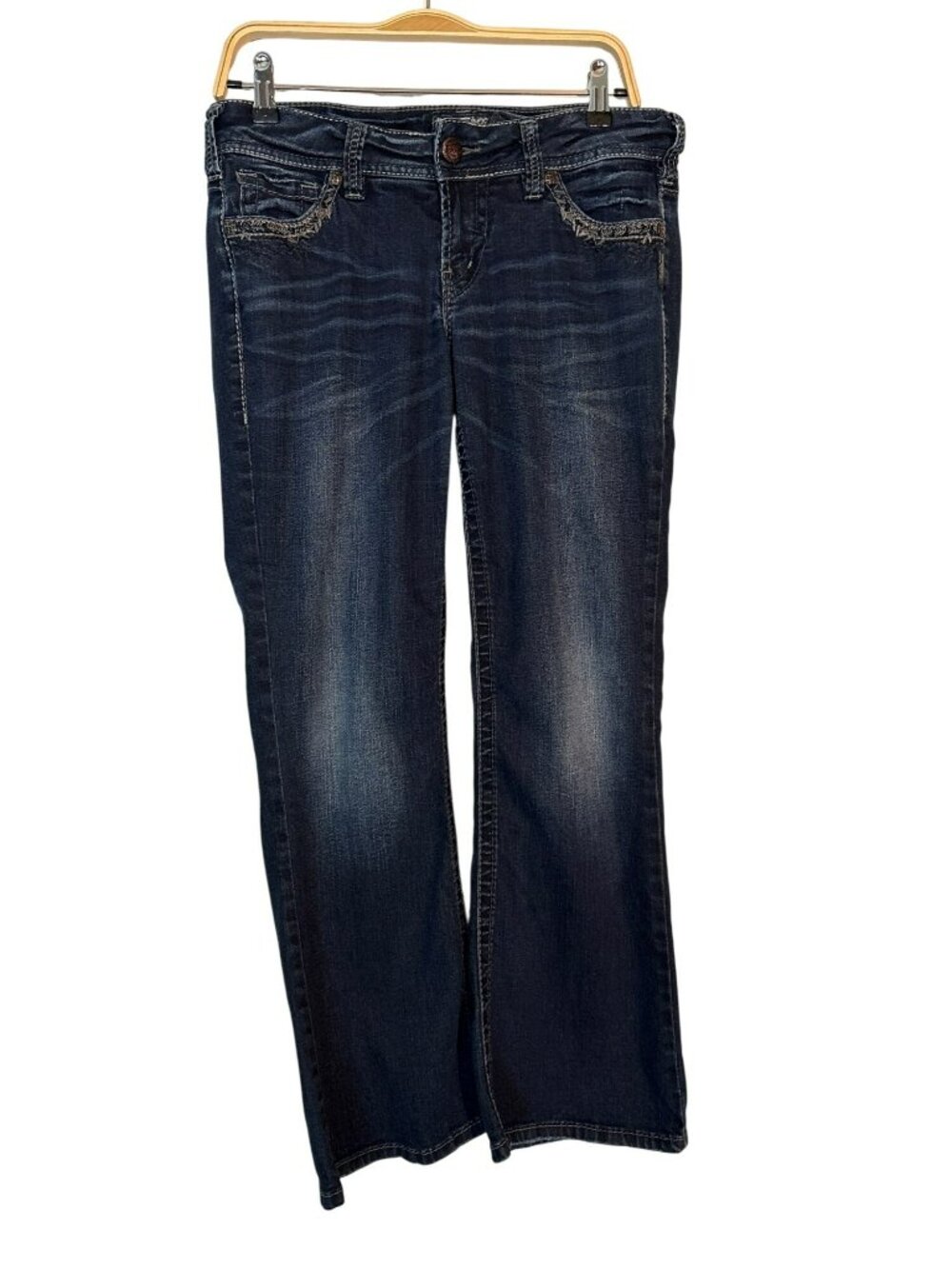 Silver Jeans Co. Suki Mid Bootcut Jeans W29/L31 Super Stretch Dark Wash